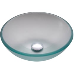 14 Inch Frosted Glass Vessel Sink  - 14" Frosted Glass Vessel Sink view