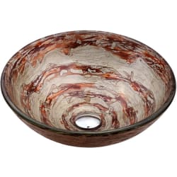 16 1/2 Inch Ares Glass Vessel Sink  - 16 1/2" Ares Glass Vessel Sink view