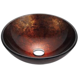 16-1/2 Inch Jupiter Glass Vessel Sink  - Smooth Interior with Hand Crafted Design view