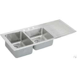 54 Inch Top Mount Double Bowl Stainless Steel Sink - Featured View view