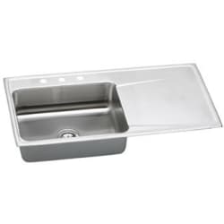 43 Inch Drop-In Single Bowl Stainless Steel Sink - Featured View view