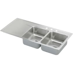 48 Inch Drop-In Double Bowl Stainless Steel Sink - Featured View view