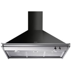 36 Inch Wall Mount Chimney Range Hood - Glossy Black view