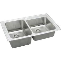 37 Inch Top Mount Double Bowl Stainless Steel Sink - Featured View view