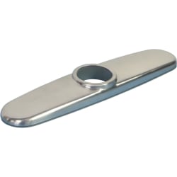 3-Hole Escutcheon Plate: Lustrous Steel - 3-Hole Plate view