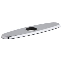 3-Hole Escutcheon Plate: Lustrous Steel - 3-Hole Plate view