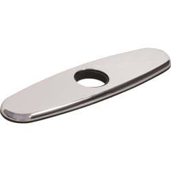 3-Hole Escutcheon Plate: Lustrous Steel - 3-Hole Plate view