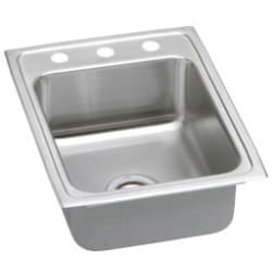 17 Inch Top Mount Single Bowl Stainless Steel Sink - Featured View view