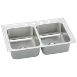 33 Inch Top Mount Double Bowl Stainless Steel Sink  - Featured View view