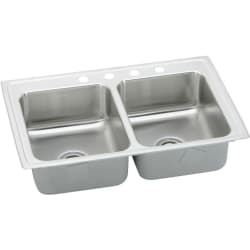 29 Inch Drop In Double Bowl Stainless Steel Sink  - Featured View view