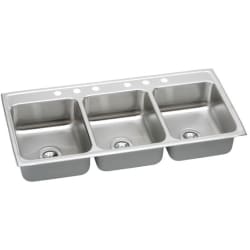 46 Inch Top Mount Triple Bowl Stainless Steel Sink - Featured View view
