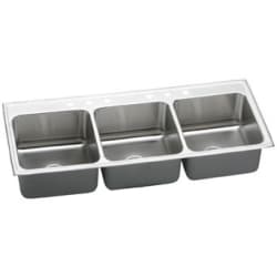 63 Inch Top Mount Triple Bowl Stainless Steel Sink - Featured View view