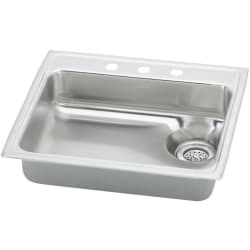 25 Inch Top Mount Single Bowl Stainless Steel Sink - Featured View view