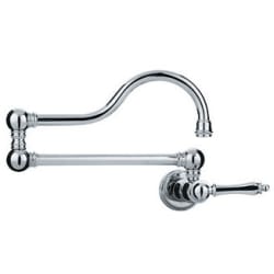 Single Lever Wall Mount Pot Filler - Polished Chrome view