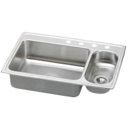 33 Inch Top Mount Double Bowl Stainless Steel Sink - Featured View view