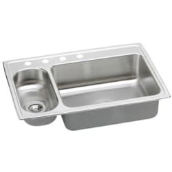33 Inch Top Mount Double Bowl Stainless Steel Sink - Featured View view