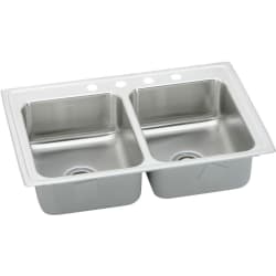 43 Inch Top Mount Double Bowl Stainless Steel Sink - Featured View view