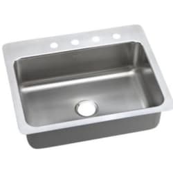 27 Inch Drop In/Undermount Single Bowl Stainless Steel Kitchen Sink  - Featured View view