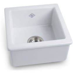 15 Inch Undermount Fireclay Kitchen/Prep Sink  - White (Strainer Not Included) view