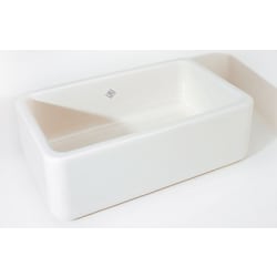 30 Inch Apron Front Single Bowl Fireclay Kitchen Sink  - White view