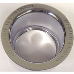 Extended Disposal Flange: Polished Chrome - Extended Flange view