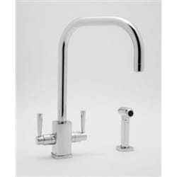 Double Lever U-Spout Kitchen Faucet  - Polished Chrome view
