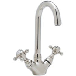 Double Handle Cast Spout Bar Faucet - Polished Nickel view