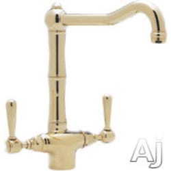 Double Lever Cast Spout Kitchen Faucet  - Inca Brass view