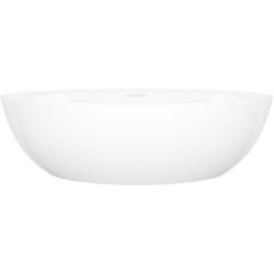 13 Inch Oval Vessel Bathroom Sink  - 13 Inch Oval Vessel Bathroom Sink with Drain Hole Center view