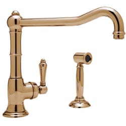 Single Handle Extended Cast Spout Faucet - Stainless Copper view
