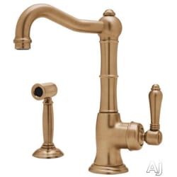 Single Handle Cast Spout Bar Faucet  - Stainless Copper view