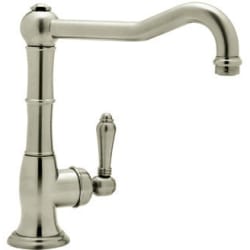Single Handle Cast Spout Faucet - Satin Nickel (shown with metal handle) view