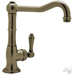 Single Handle Cast Spout Faucet  - Tuscan Brass (shown with metal handle) view