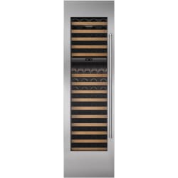 Stainless Steel Wine Storage Door Panel  - Stainless Steel Wine Storage Door Panel with Pro Handle and 4" Toe Kick - Left Hinge view