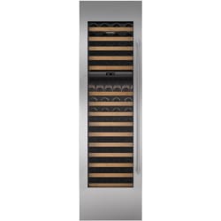 Tubular Handle Door Panel - Left Hinge IW24  - Stainless Steel Wine Storage Door Panel with Tubular Handle and 6" Toe Kick - Left Hinge view