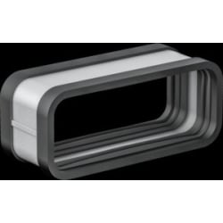 Flat Duct Bend Connecting Piece DN 150 in Metal - Flat Duct Bend Connecting Piece view