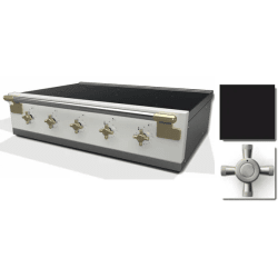 36 Inch Induction Rangetop  - 36 Inch Induction Rangetop in Angle View view