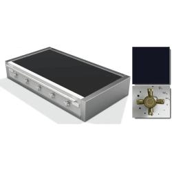 48 Inch Induction Rangetop  - 48 Inch Induction Rangetop in Angle View, Color Displayed: Stainless Steel view