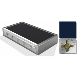 48 Inch Induction Rangetop  - 48 Inch Induction Rangetop in Angle View, Color Displayed: Stainless Steel view