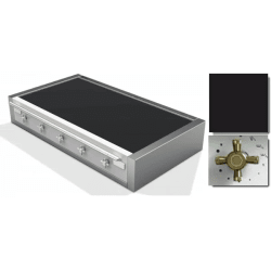 48 Inch Induction Rangetop  - 48 Inch Induction Rangetop in Angle View, Color Displayed: Stainless Steel view