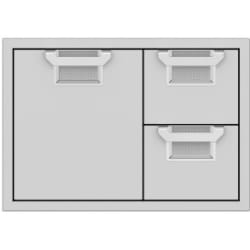 30 Inch Door and Drawer Combo - 30" Double Drawer and Storage Door Combination view