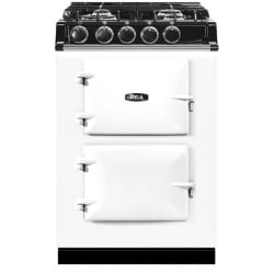 24 Inch Freestanding Dual Fuel Range - White Front View view