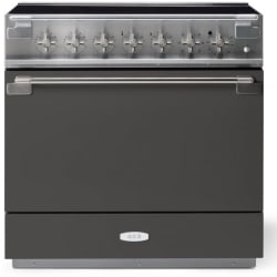 36 Inch Freestanding Induction Range - AGA 36 Inch Freestanding Induction Range Antique Brass Trim view