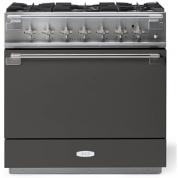 36 Inch Freestanding Dual Fuel Range - AGA 36 Inch Freestanding Dual Fuel Range Antique Brass Trim view