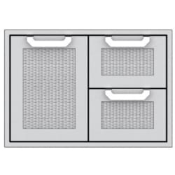 36 Inch Double Drawer and Storage Door Combination: Stainless Steel - 36 Inch Double Drawer and Storage Door Combination view