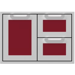 30 Inch Double Drawer and Storage Door Combination: Tin Roof - Front View view