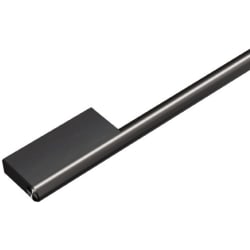 24 Inch Contemporary Brushed Black Handle (one handle included) for use  - handle view