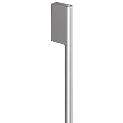 Contemporary Round Silver Handle Kit for 36" French Door Refrigerator - Contemporary Round Silver Handle Kit for 36" French Door Refrigerator view