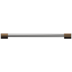 Professional Round Flush Dark Copper Handle Kit, Compatible  - Professional Round Flush Handles for Ranges, 48" view