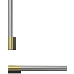 Professional Round Flush Handle Kit for Integrated Refrigerator Freezer, 24": Brass Brushed Satin Finish - Professional Round Flush Handle Kit for Integrated Refrigerator Freezer, 24" view